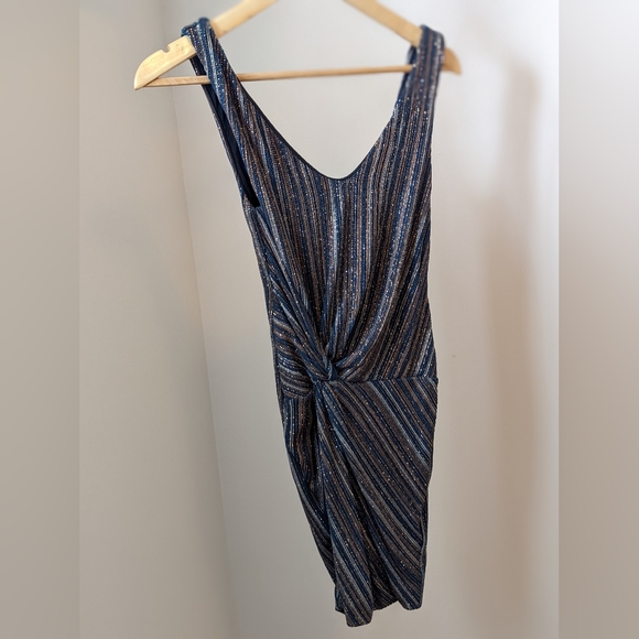 Guess by Marciano Glitter Stretchy Ruched Y2K Dress - Picture 1 of 9